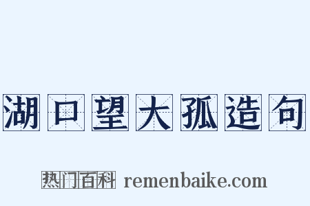 湖口望大孤造句是什么意思的图片